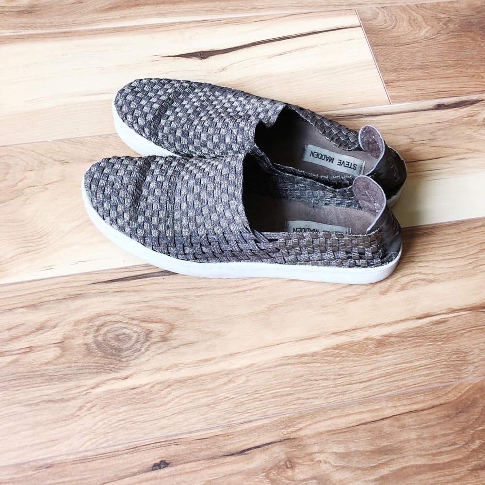 Steve Madden slip on tennies.